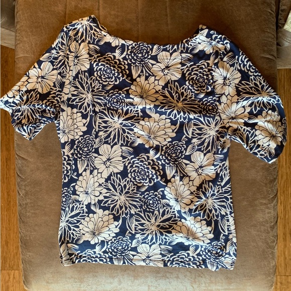 Talbots Tops - Talbots Scalloped Scoop Neck Short Sleeve Women’s Pima Cotton Top, XL